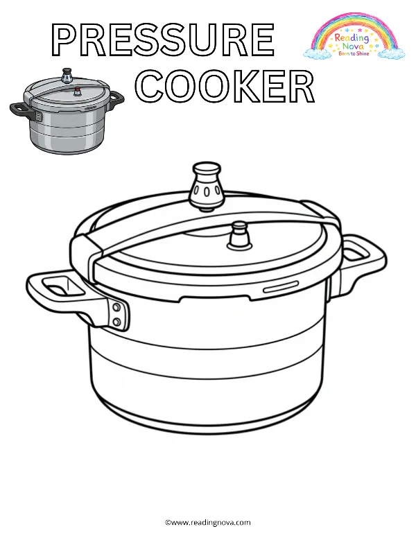 Free colouring page: Pressure Cooker