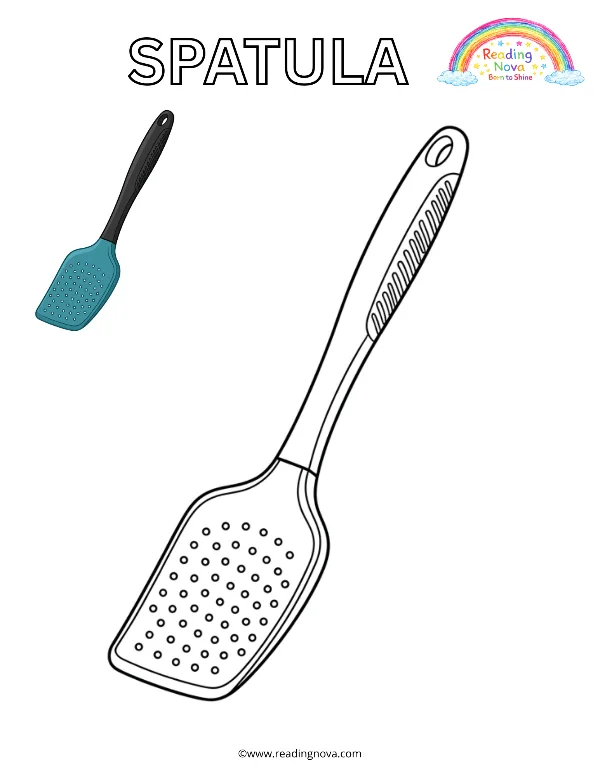 Free colouring page: Spatula