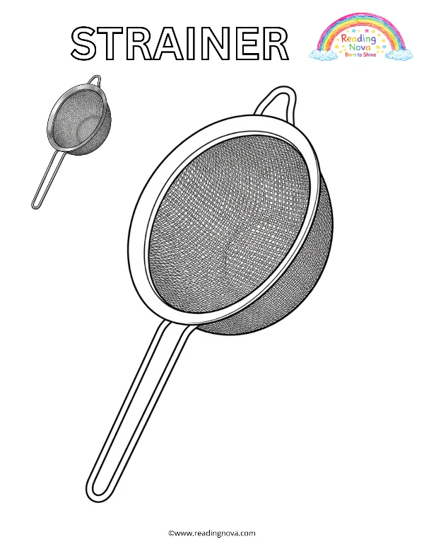 Free colouring page: Strainer
