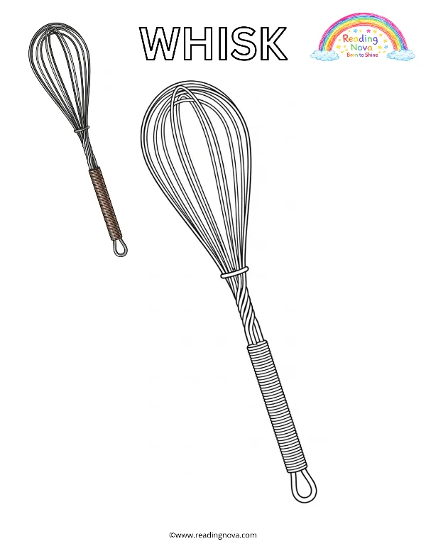 Free colouring page: Whisk