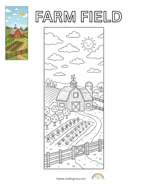 Free colouring page: Farm Field