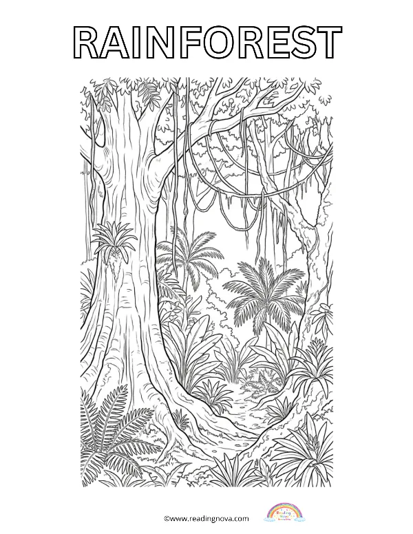 Free colouring page: Rainforest
