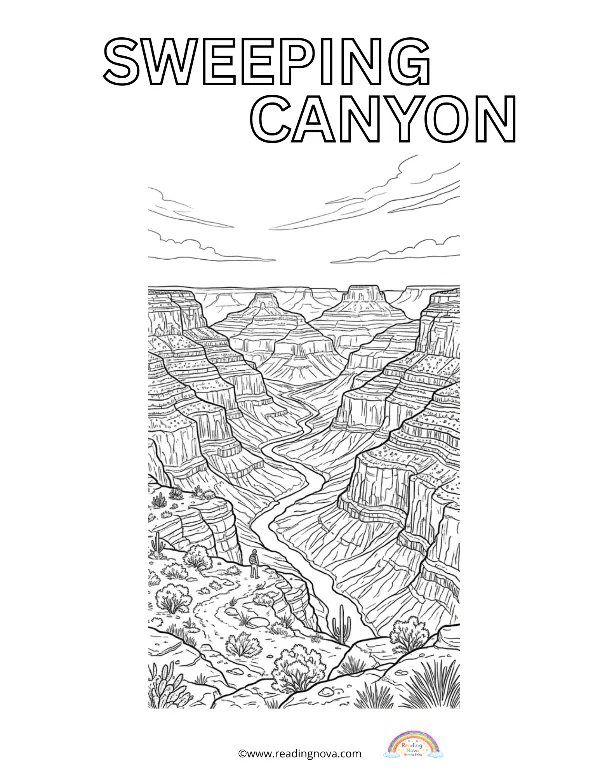 Free colouring page: Sweeping Canyon