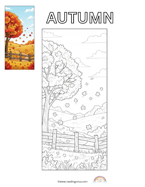 Free colouring page: Autumn