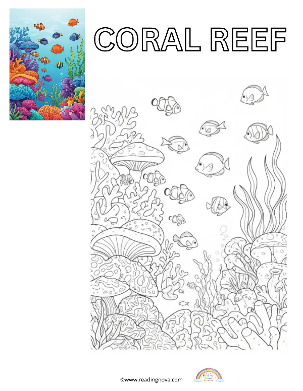 Free colouring page: Coral Reef