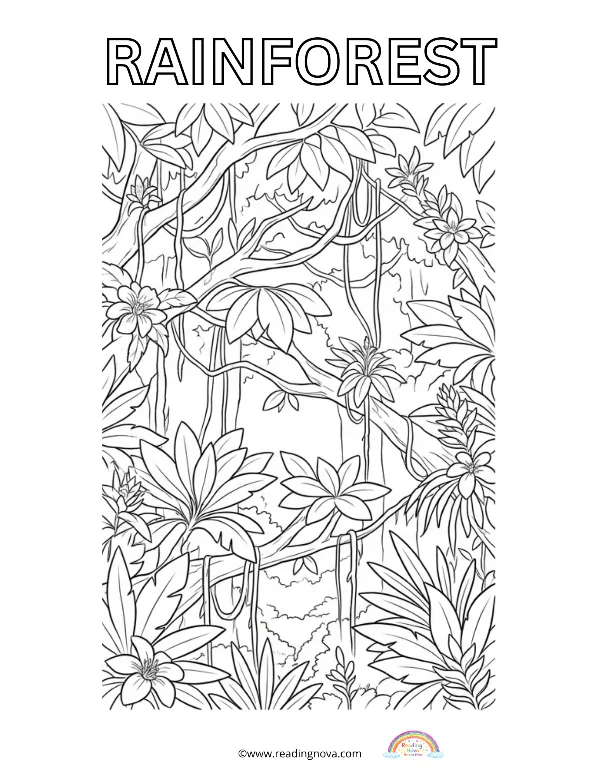Free colouring page: Rainforest