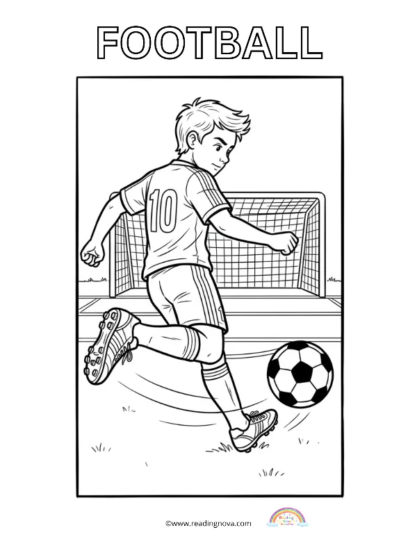 Free colouring page: Football