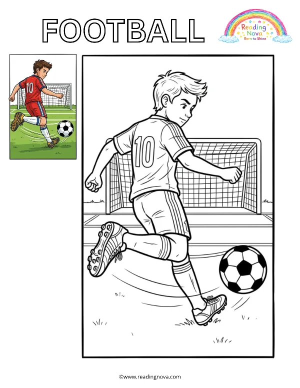 Free colouring page: Football