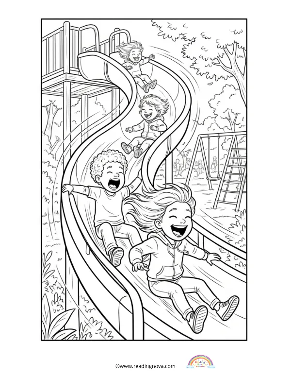 Free colouring page: Parks And Playground 17