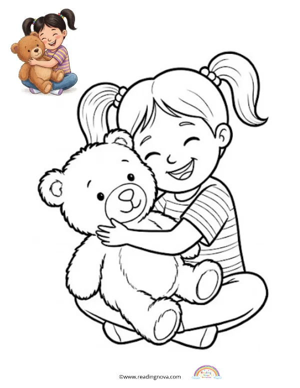 Free colouring page: Quiet Time Scene