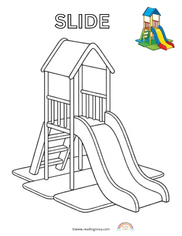 Free colouring page: Slide
