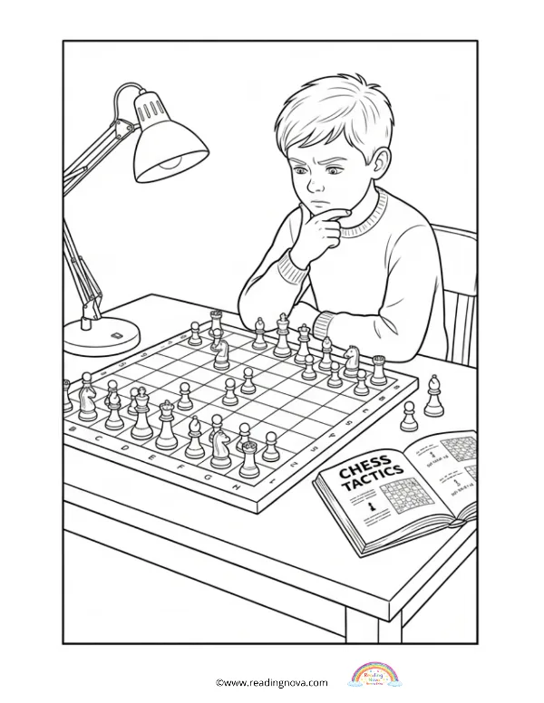 Free colouring page: Quiet Time Scene 10