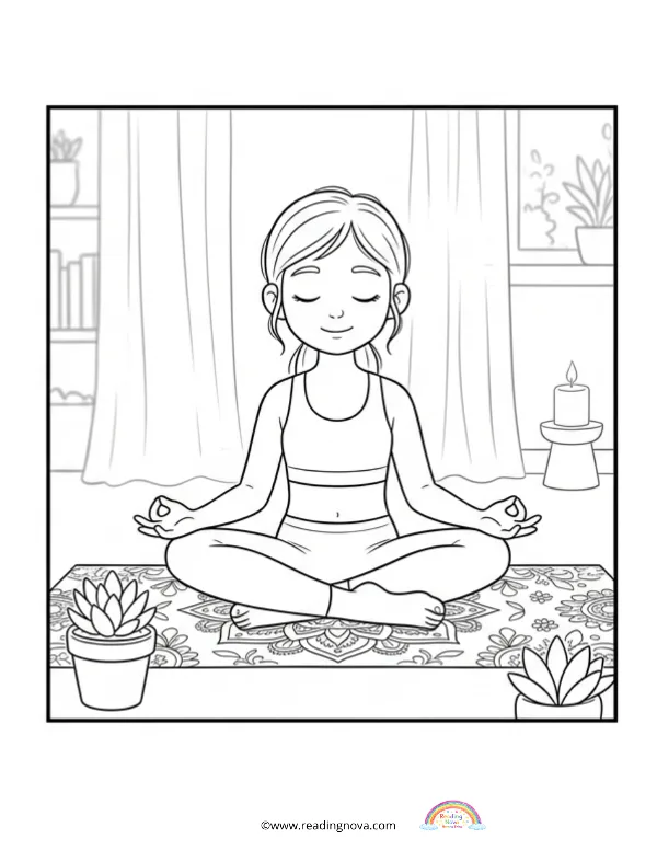 Free colouring page: Quiet Time Scene 11