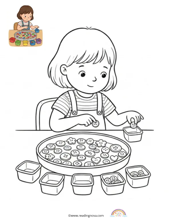 Free colouring page: Quiet Time Scene