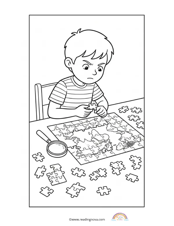 Free colouring page: Quiet Time Scene 3