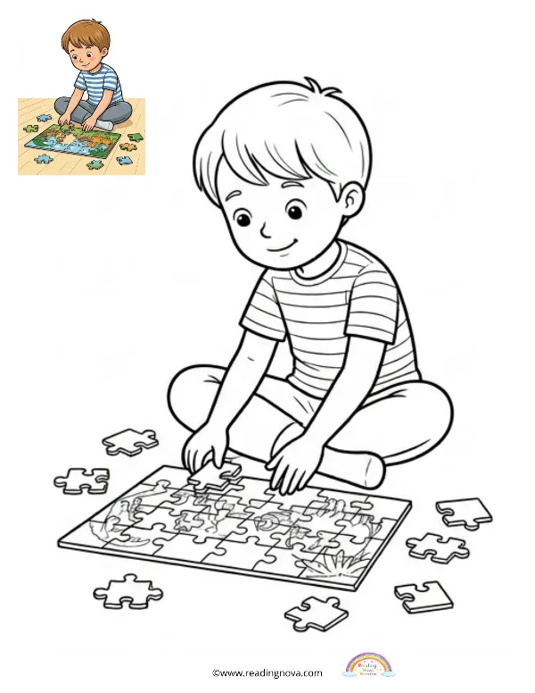 Free colouring page: Quiet Time Scene