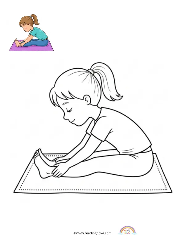 Free colouring page: Quiet Time Scene