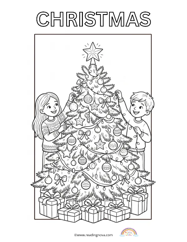 Free colouring page: Christmas