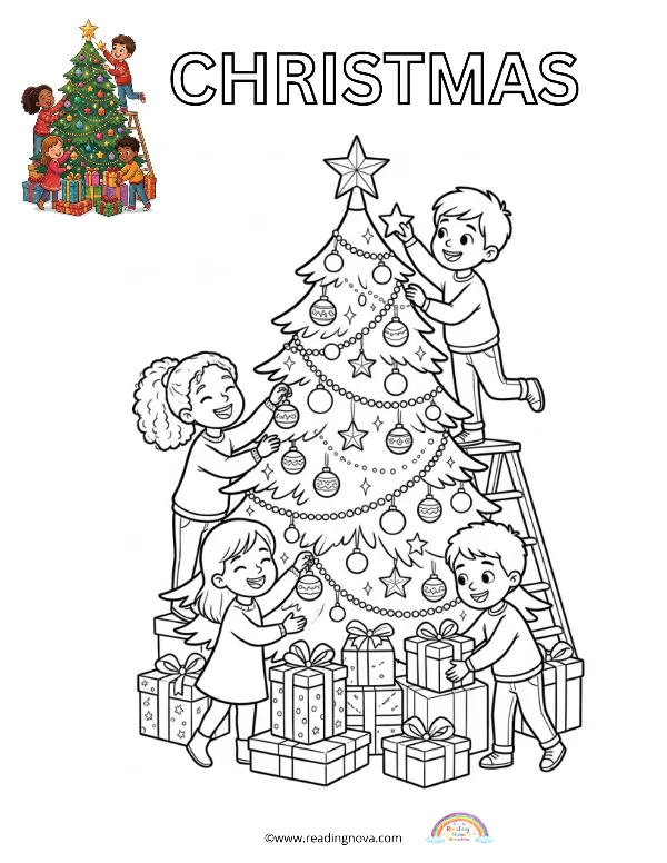 Free colouring page: Christmas