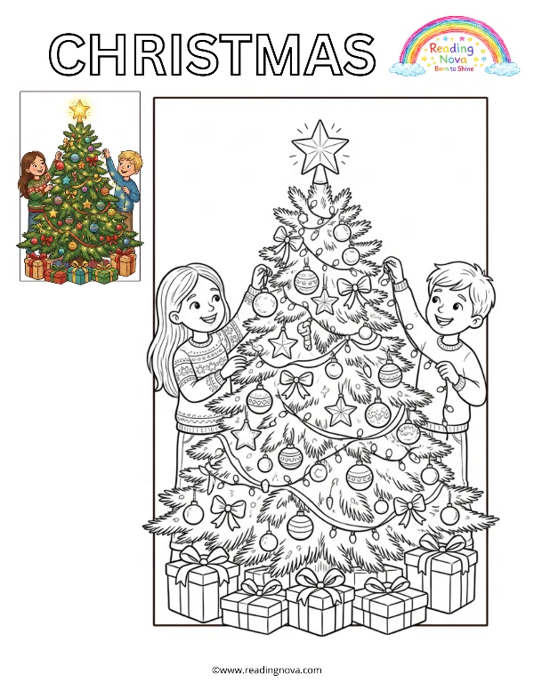 Free colouring page: Christmas