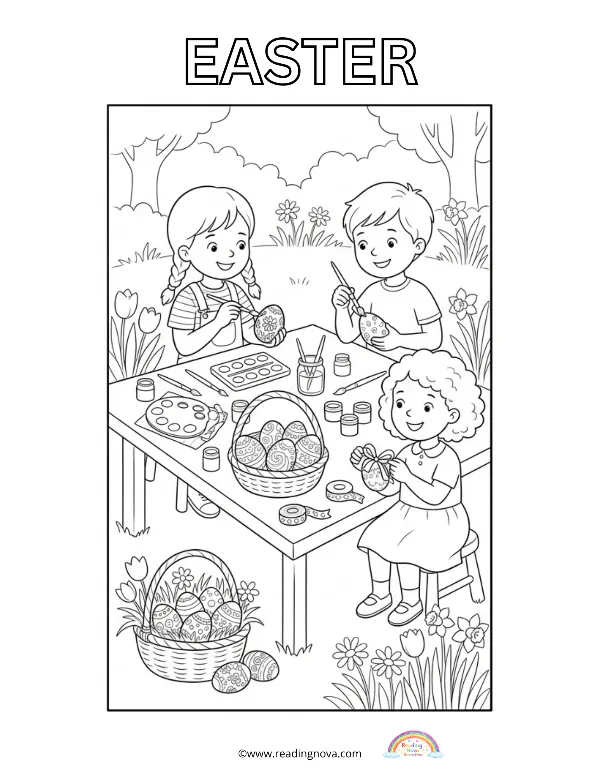 Free colouring page: Easter