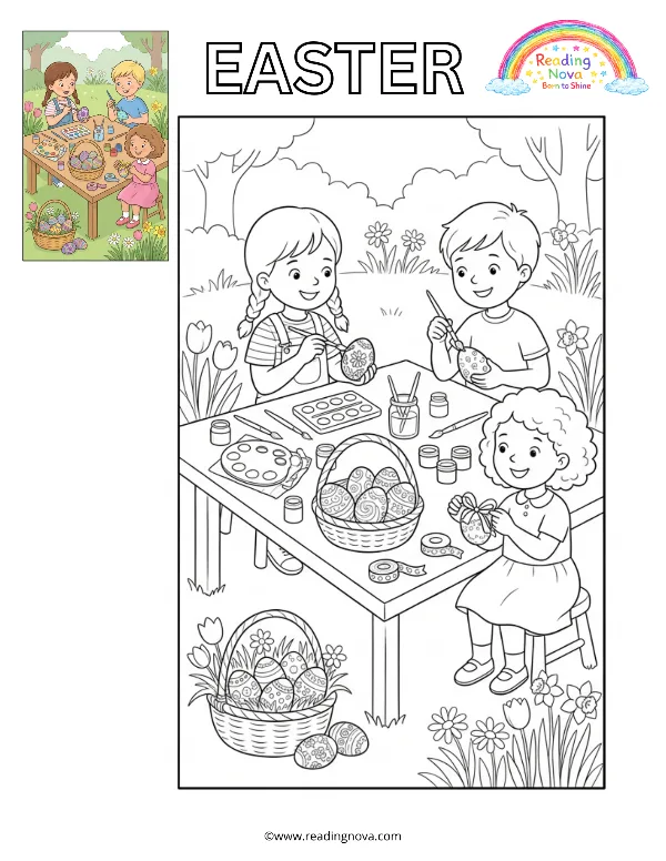 Free colouring page: Easter