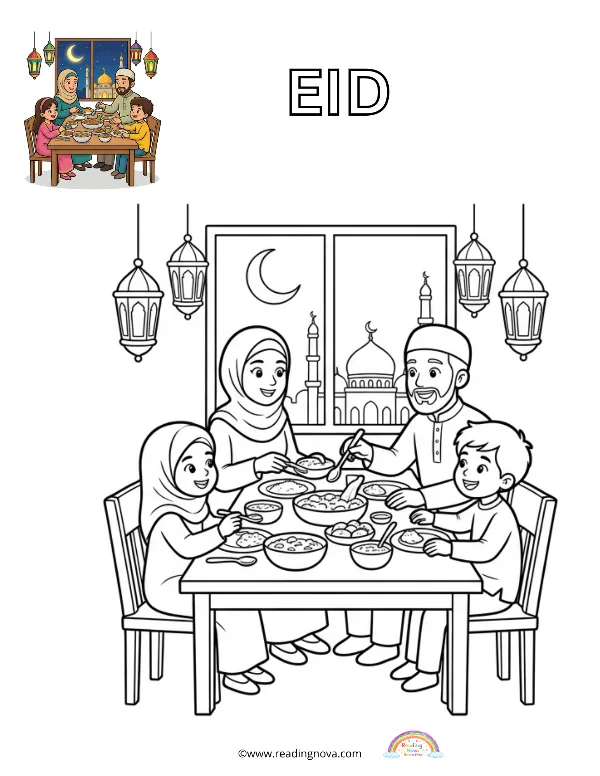 Free colouring page: Eid