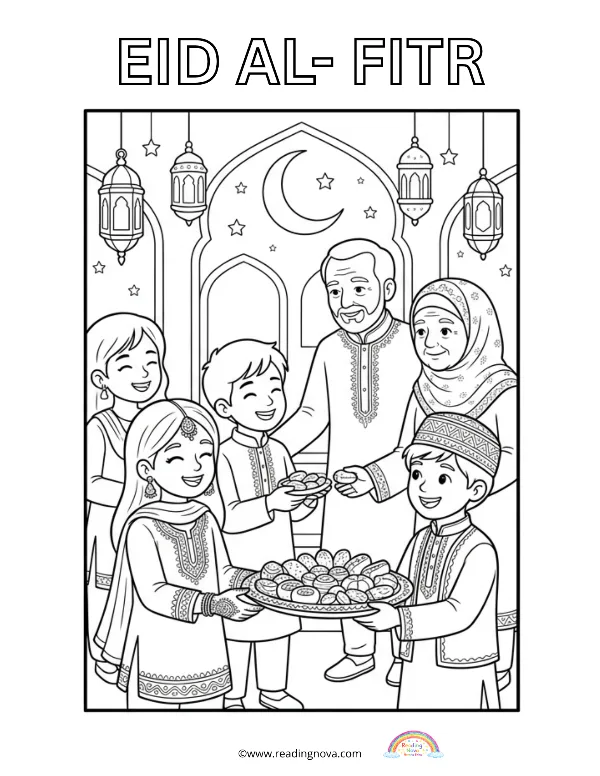 Free colouring page: Eid Al-Fitr