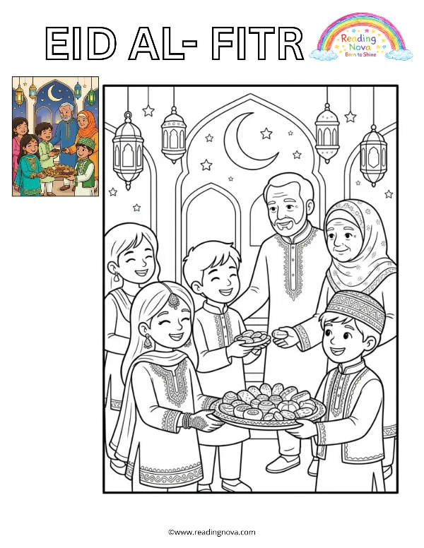Free colouring page: Eid Al-Fitr