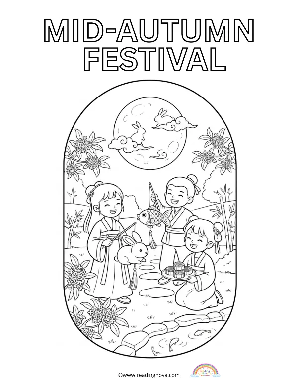 Free colouring page: Mid-Autumn Festival