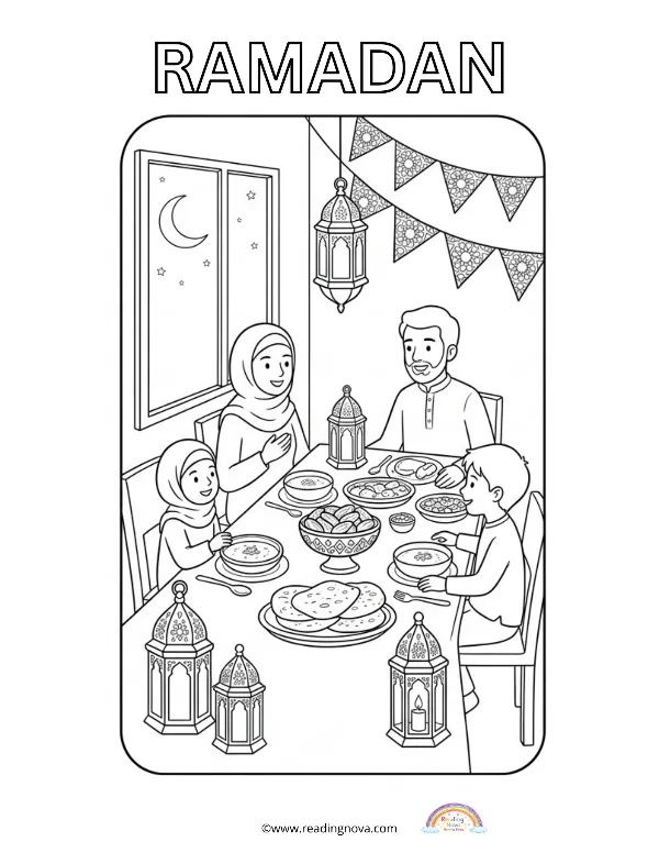 Free colouring page: Ramadan