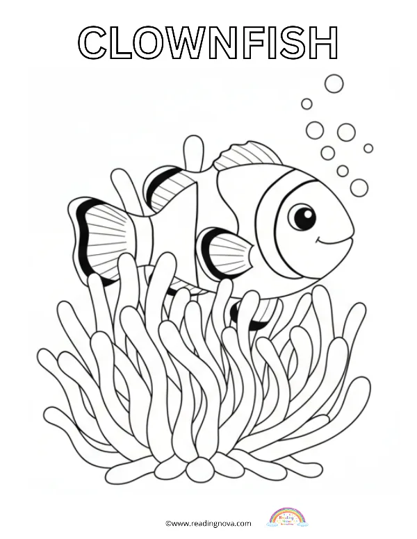 Free colouring page: Clownfish