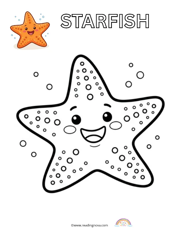 Free colouring page: Starfish