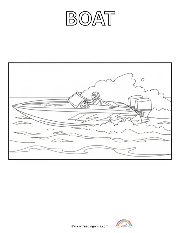 Free colouring page: Boat