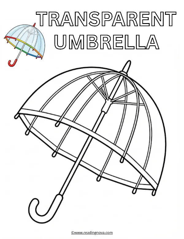 Free colouring page: Umbrella