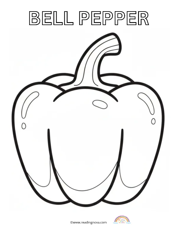Free colouring page: Bell Pepper