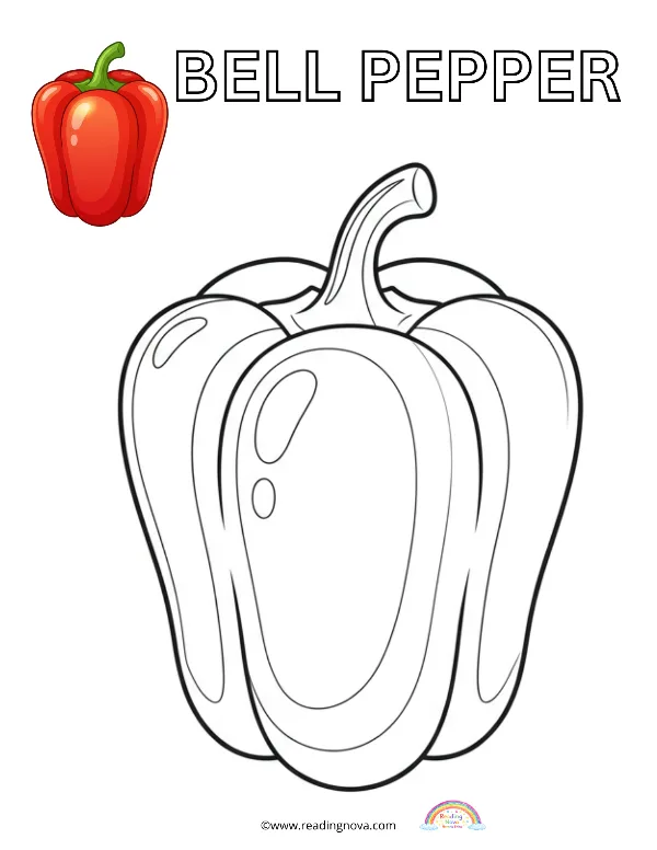 Free colouring page: Bell Pepper