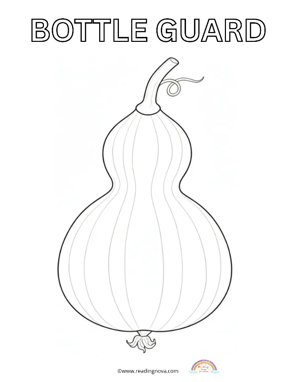 Free colouring page: Bottle Guard