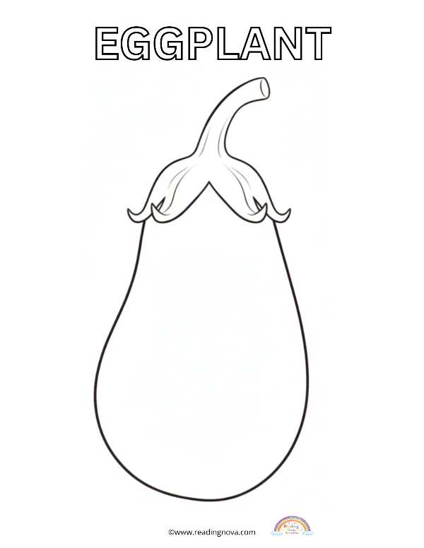 Free colouring page: Eggplant