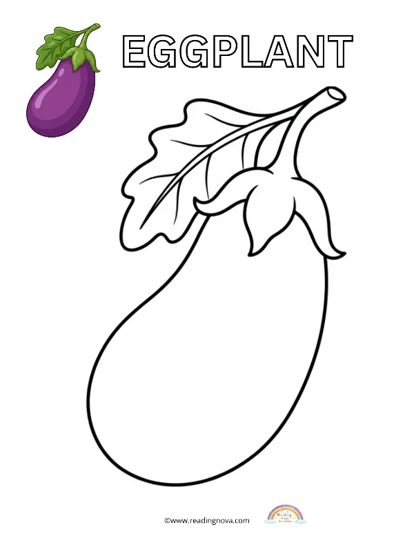Free colouring page: Eggplant