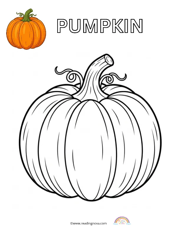 Free colouring page: Pumpkin