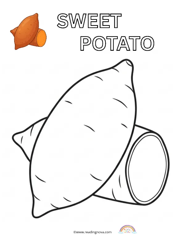 Free colouring page: Sweet Potato