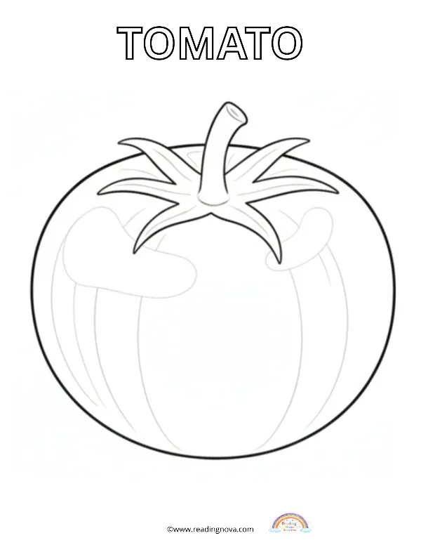 Free colouring page: Tomato