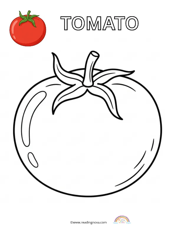 Free colouring page: Tomato