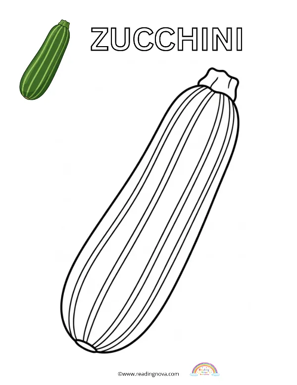 Free colouring page: Zucchini