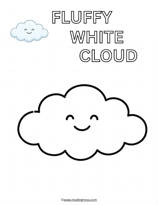 Free colouring page: Cloud