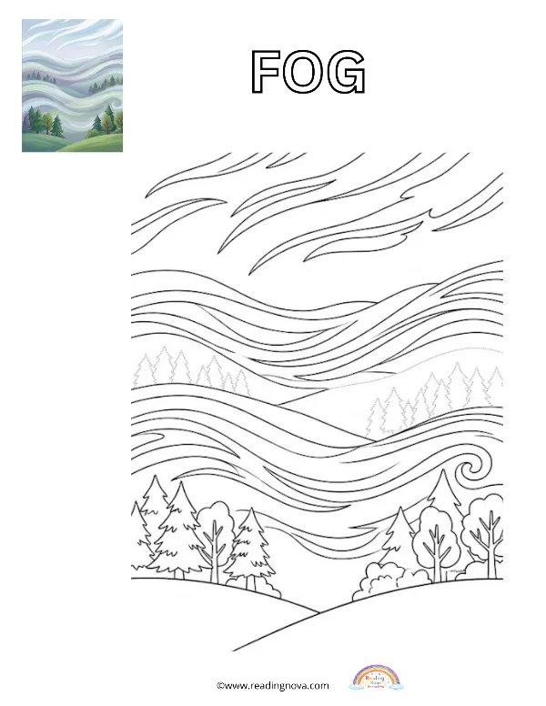 Free colouring page: Fog