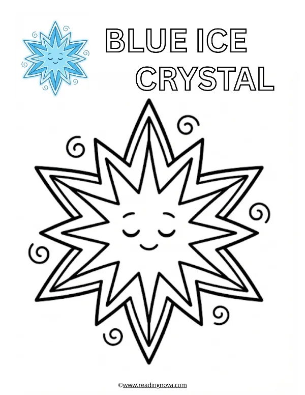Free colouring page: Ice Crystal