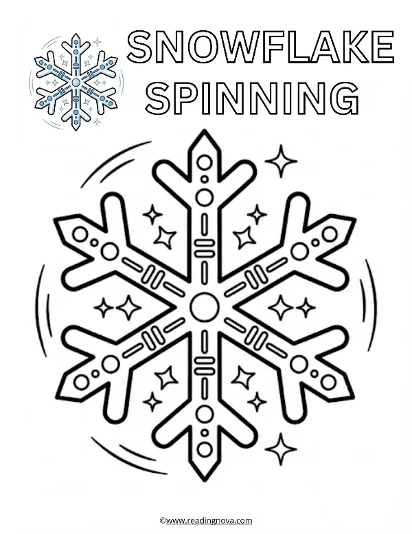 Free colouring page: Snowflake