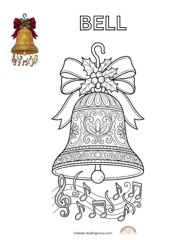 Free colouring page: Bell